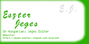 eszter jeges business card